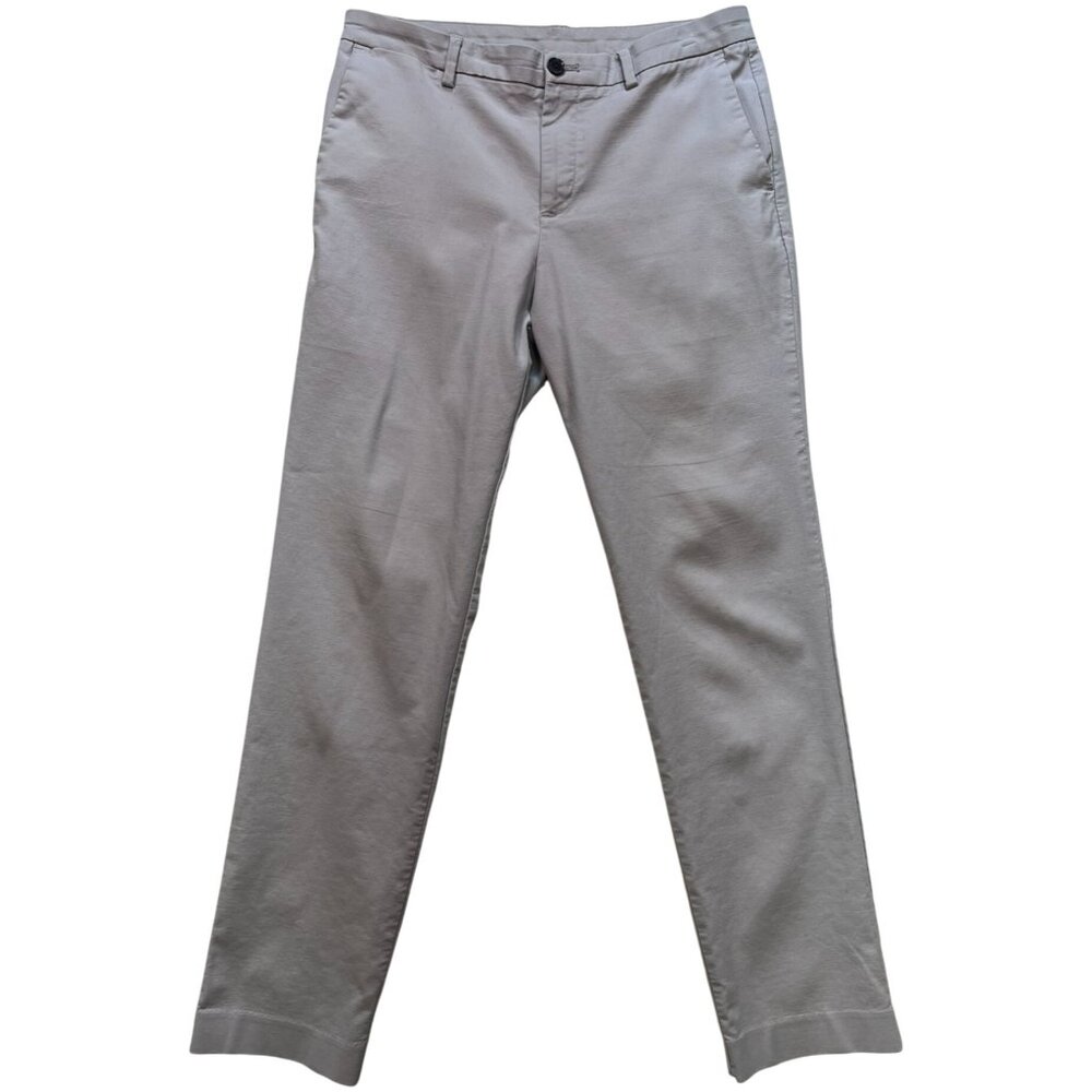 Calvin Klein Men's Slim Fit Chino Pants Flat Front Size 32x32 Gray Solid Pockets